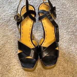 Nine West Black Strappy Sandals